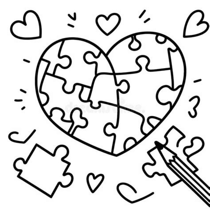 Creative Puzzle Heart Drawing: Unlock A Love Of Puzzles